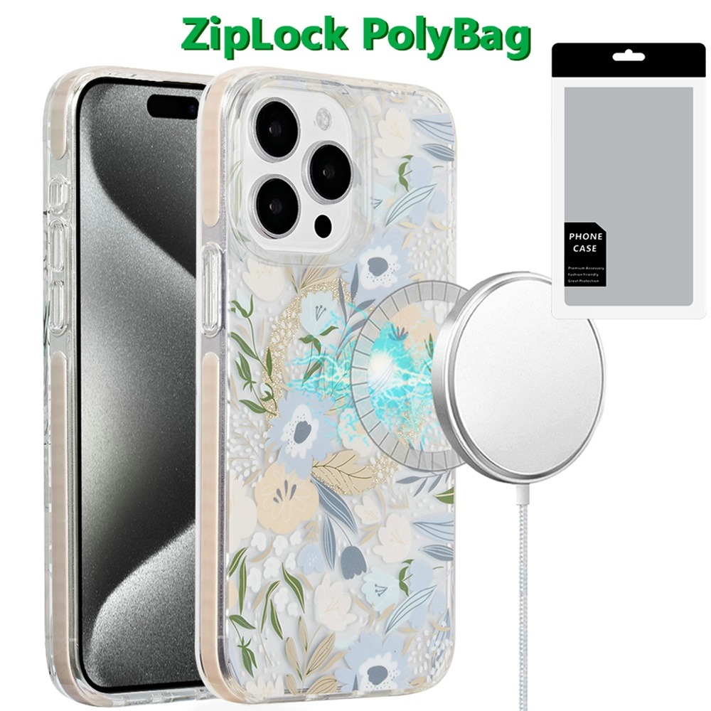 Apple IPhone 12 & iPhone 12 Pro Magsafe Double Layer IMD Design Case - Floral