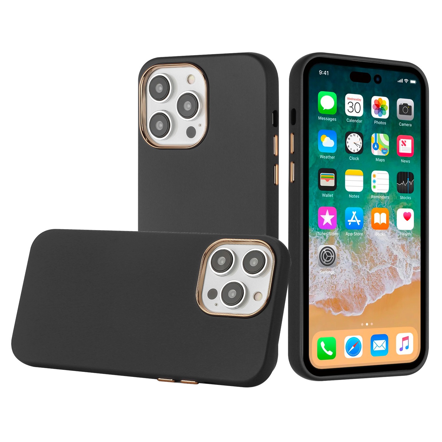 Apple iPhone 11, Classy Chromed Hybrid Case - Black