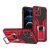 Iphone 14 Pro Max, Wide Magnetic Kickstand Hybrid Case – Red