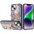 Apple IPhone 14/13,Apple IPhone 14/13, SPLENDID Diamond Glitter Ornaments Engraving Case Cover – Enchanted Butterfly Purple