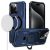 Iphone 15 Pro,  Magnetic Ring Stand  Hybrid Case Cover – Blue