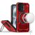 Apple IPhone 16, Loop Hybrid with [Magnetic Ring Circle] 360 degrees Rotational Kickstand Case Cover – Red