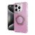 Iphone 15 Pro, Magnetic Ring Circle Dimond -Pink