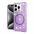 Iphone 15 Pro,  Case – Magnetic Ring Glitter Hybrid Case – Purple
