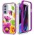 Galaxy A23 5G, Hybrid Design Clear Case -Pink Flower