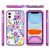 Iphone 7/8/SE 2, Clear  Hybrid Case -Colorful Flower