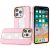 Iphone 14 / 15 Plus, Dimound Leather Cases – Pink