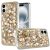 Apple IPhone 16, Full Diamond with Ornaments Hard TPU Case Cover – Gold Panda Floral