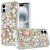 Apple IPhone 16, Diamond with Ornaments Hard TPU Case Cover – Silver Panda Floral