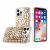 IPhone 13 Pro Max , Full Diamond Perfume Case – Pearl Flowers Gold