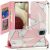 IPhone 12 / 12 Pro, W5 Wallet Marble Case -Pink