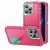 IPhone 14 Pro, Hybrid With Stand Case (Teal- Pink)