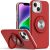 APPLE IPHONE 14, HYBRID ARMOR CASE-MAGNETIC RING STAND – RED