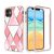 IPHON 13 6.1, Marble Hybrid Case- Pink