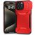 APPLE IPHONE 16 , HYBRID ARMOR CASE-CAMERA WINDOW COVERING-RED