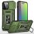 Iphone 15, Magnetic Rectangle Ring Stand Hybrid Cover Camera Case -Green