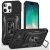 Apple IPhone 16 Pro Max, Utter Tough Metal Ring Movable Camera Window Hybrid Case Cover – Black