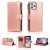 Iphone 15, W5 Wallet Cases- Rose Gold