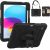 iPad 10th Gen 2022 3in1 Tablet Hand and Shoulder Strap with Kickstand 3in1 Tough Hybrid – Black