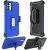 IPHON 13 6.1, HYBRID CASE ,Card Holster With Kickstand Clip – Blue