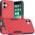 APPLE IPHONE 16 PLUS , HYBRID ARMOR CASE – RED/BLACK