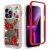 IPhone 11, Hybrid Clear Design Case – Red Flowers