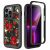IPhone 14 Pro, Hybrid Design  Case -Red Flower