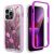 IPhone 11, Hybrid Clear Design Case – Purple Flowers